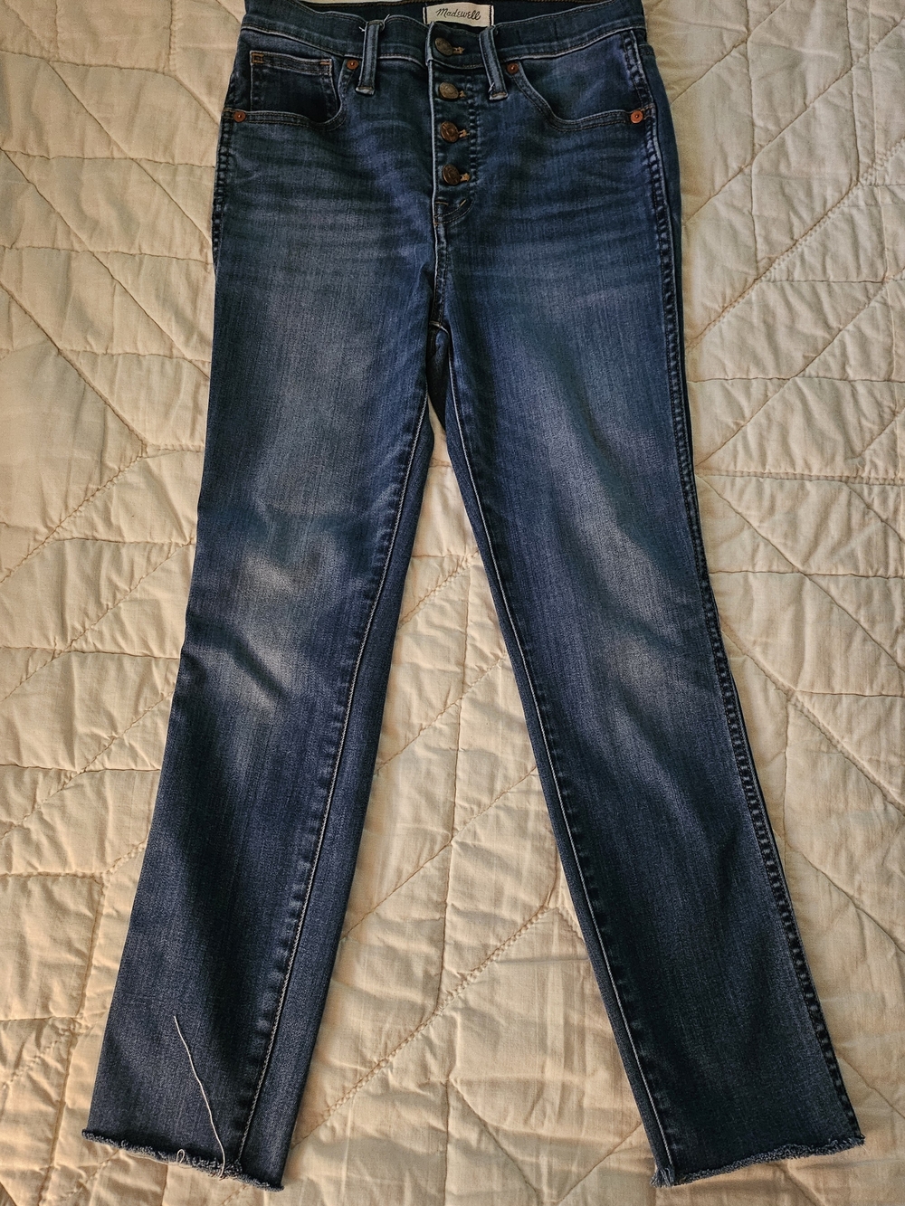 Madewell - 4 Button -10" High Rise Skinny Crop Jeans  - Size 25